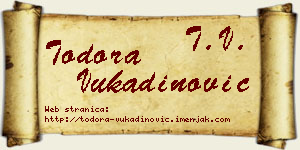Todora Vukadinović vizit kartica